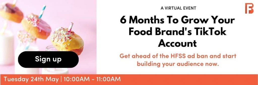 6 months to grow your food brand’s TikTok account