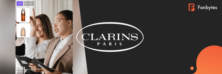 Fanbytes - Clarins Livestream - Gen Z Luxury Example